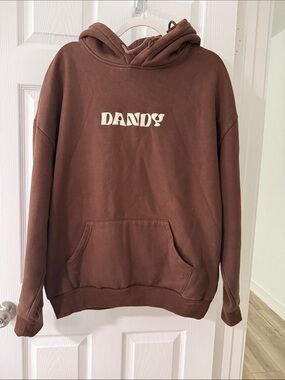 DANDY Brown Hooded Pullover Sweatshirt